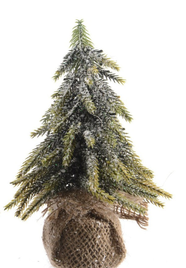 Mini tree glitter, snow dia12-H20cm assorted - KeansClaremorris