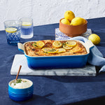 Load image into Gallery viewer, Le Creuset Stoneware Rectangular Dish 26cm Azure - KeansClaremorris
