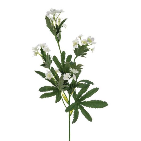 Wild Flower Spray White 67cm - KeansClaremorris