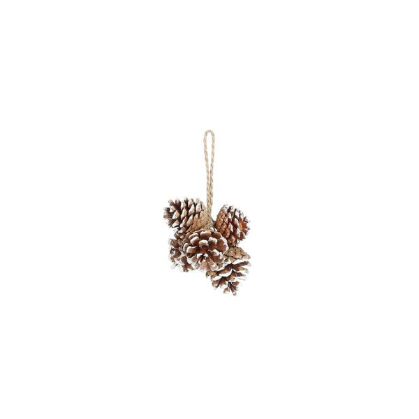 Ornament Pine Cone White Wash -20cm - KeansClaremorris