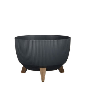 Doppio bowl on stand grey FSC Mix - h18,5xd33cm - KeansClaremorris