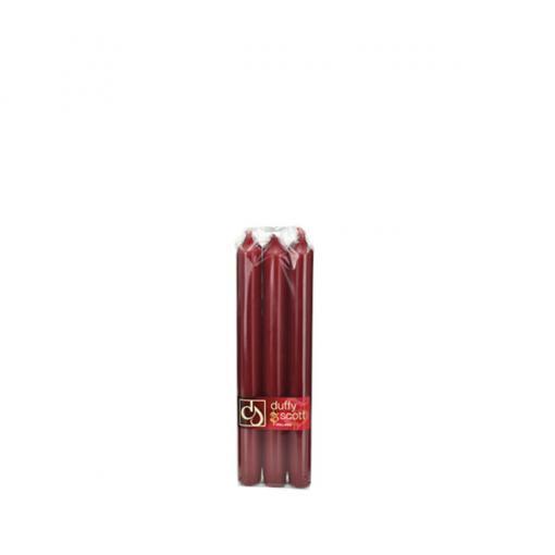 9" x 7/8" (225 x 22mm) Dinner Candles Claret (6) - KeansClaremorris