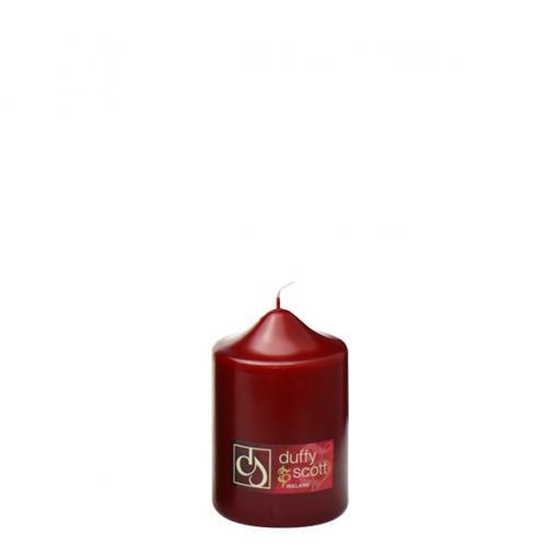 4 x 3 1/8"(100x80mm)Pillar Candle Claret" - KeansClaremorris