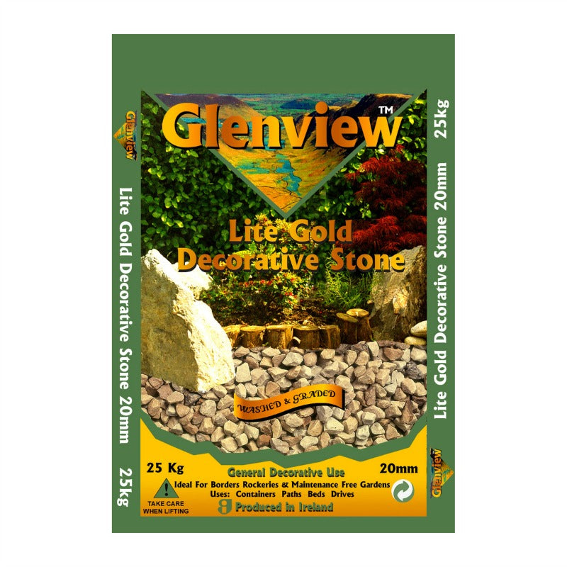 Glenview Lite Gold 20mm Stone 1 Tonne - KeansClaremorris