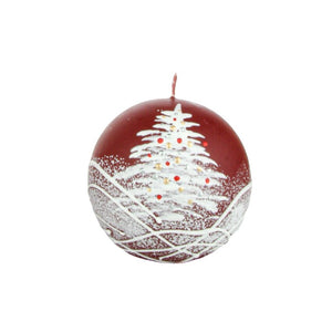 Red Christmas Candle Ball 10cm - KeansClaremorris